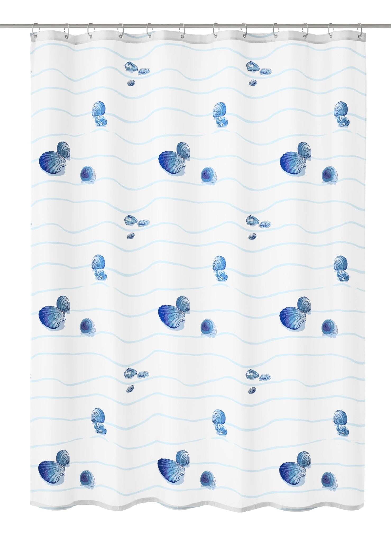 Kleine Wolke 5163700305 Zasłona prysznicowa Miami, 180 x 200 cm, niebieska
