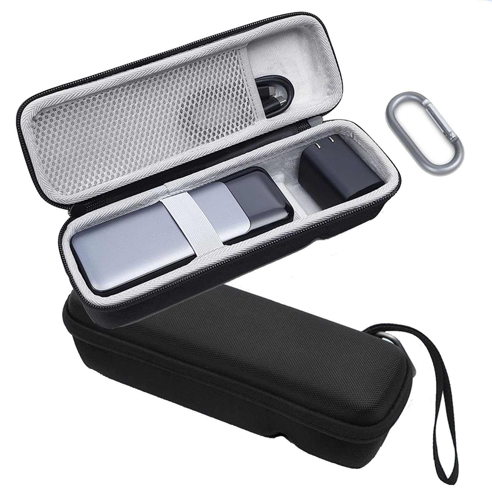 Generic HUAYUWA Hard EVA Carry Case Compatible with Anker Prime 27650mAh(250W) / 737 (PowerCore 24K) Power Bank Travel Storage Bag Protective Case Shell Box Organizer, Black