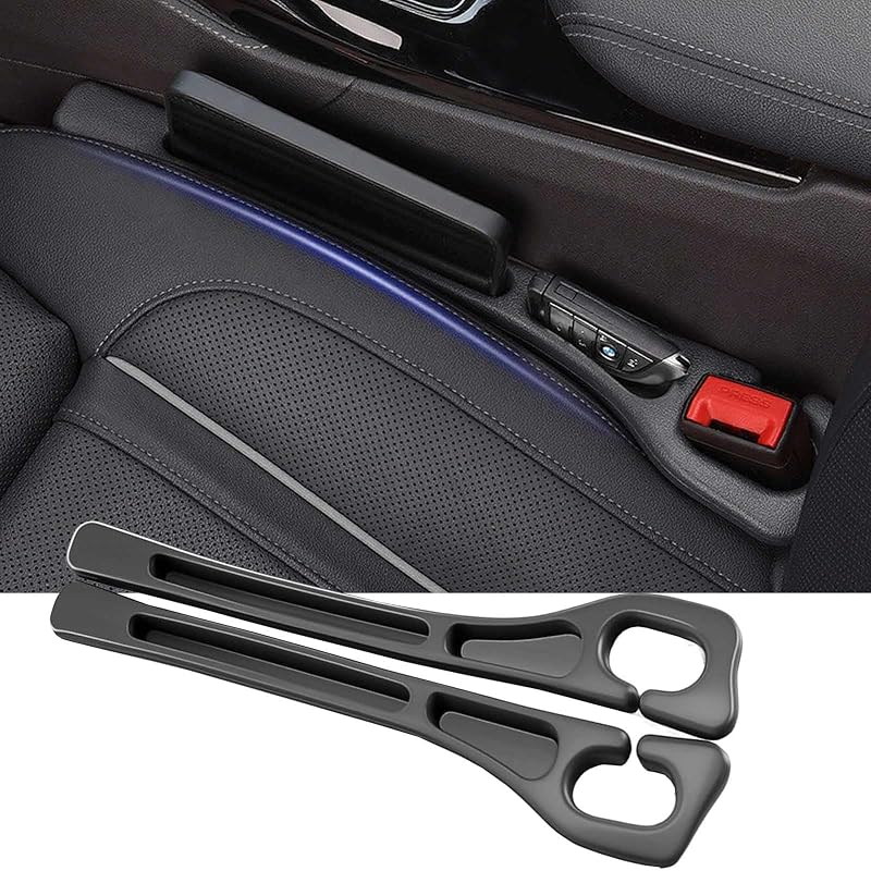 Organizador para vão do banco automotivo Z-oneMart em poliuretano preto, kit com 2