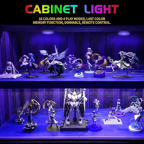 Miniatura 6 de BASON LIGHTING Iluminación RGB para debajo del gabinete luces LED de control remoto cambio de color con cable regulable adaptador alimentado para
