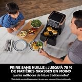 Ninja Air Fryer MAX PRO, 6,2 L, Grand tiroir, rôtir, cuire au four, frire sans huile, familial, antiadhésif, panier/plaque croustillante compatibles lave-vaisselle, pinces, noir/cuivre, AF180EUCP - 8