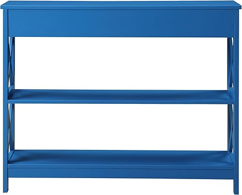 Miniatura 59 de Convenience Concepts - Mesa auxiliar con 1 cajón, color gris, colección Oxford Gris,Barnwood/Negro,Negro -,Mármol sintético