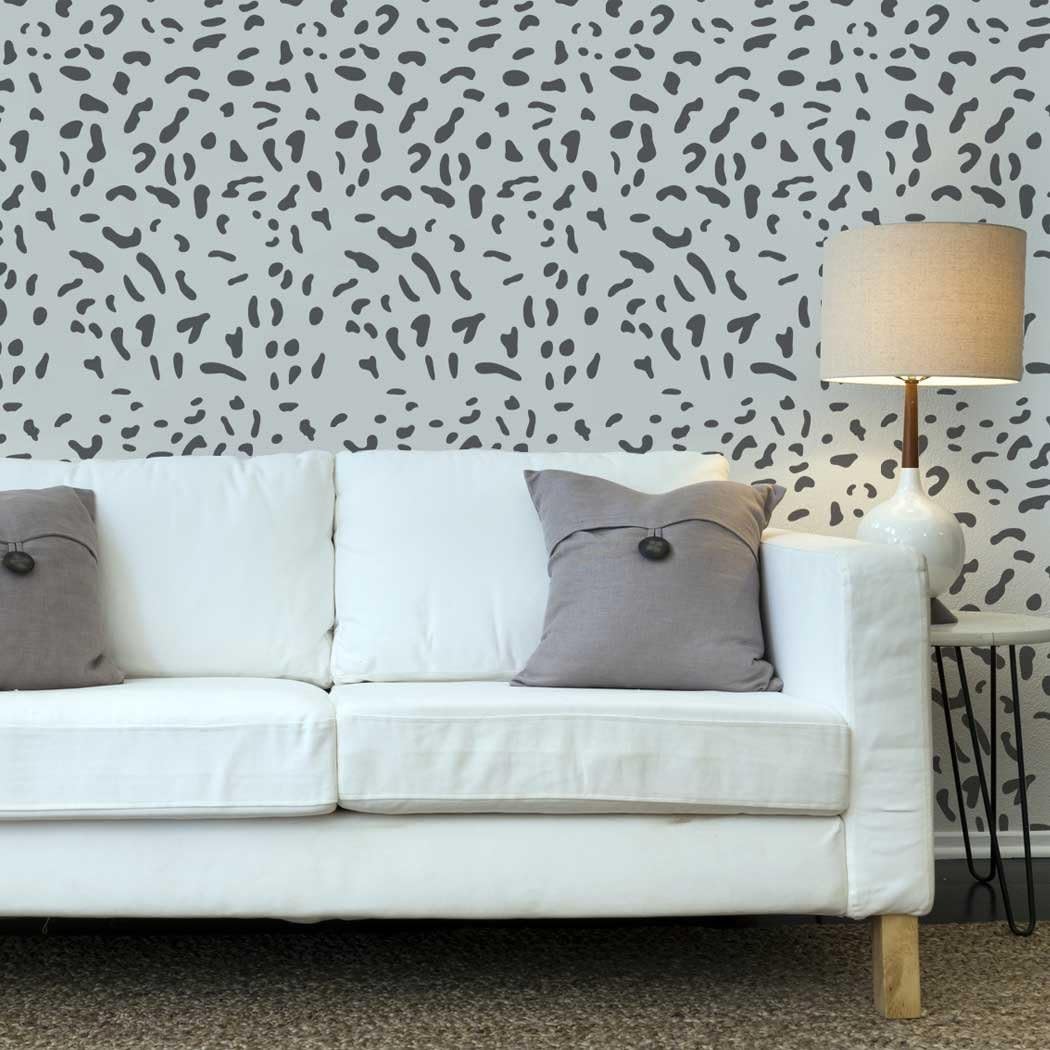 Cat Skin Allover Wall Stencil - Better Than Wallpaper Great for a Quick Home Improvement
