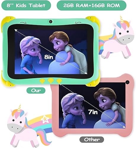Miniatura 6 de Tokecy Tablet para niños de 8 pulgadas tableta Android 11 para niños tabletas de computadora para niños control parental IWAWA pantalla IPS HD