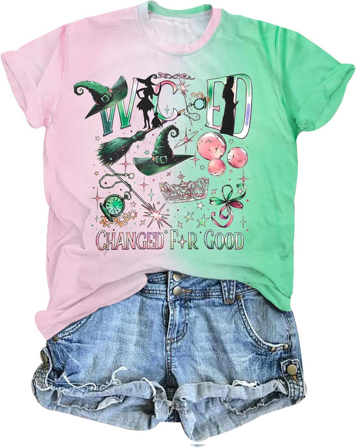 Musical Shirt Women Witch and Princess Changed for Good Shirts Musical Movie Fan Gifts Tee Casual Short Sleeve Tops