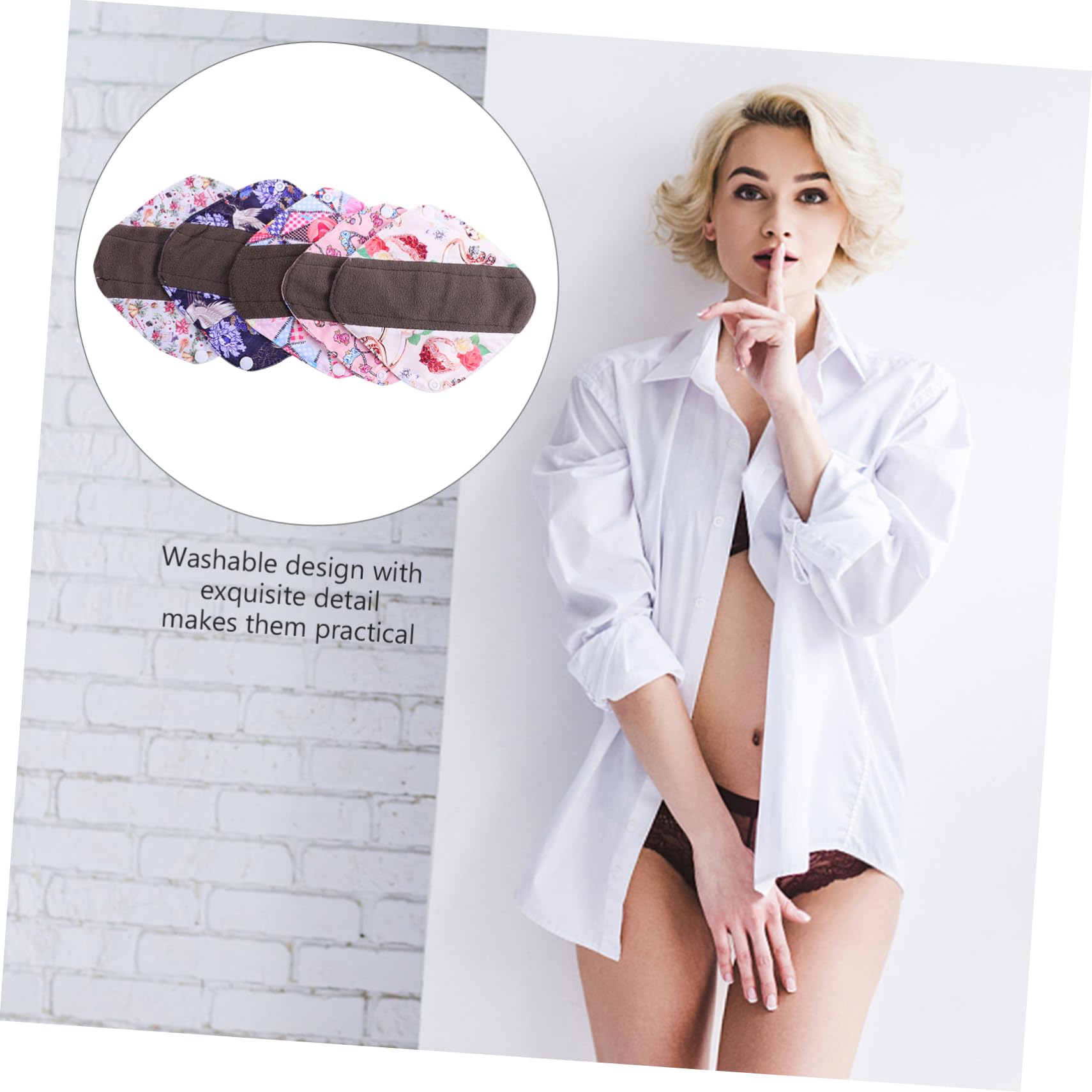 Ipetboom 15piezas Compresas Menstruales Reutilizables De Bambú Con Bolsa De Almacenamiento Absorbentes y Lavables Para Flujo Abundante