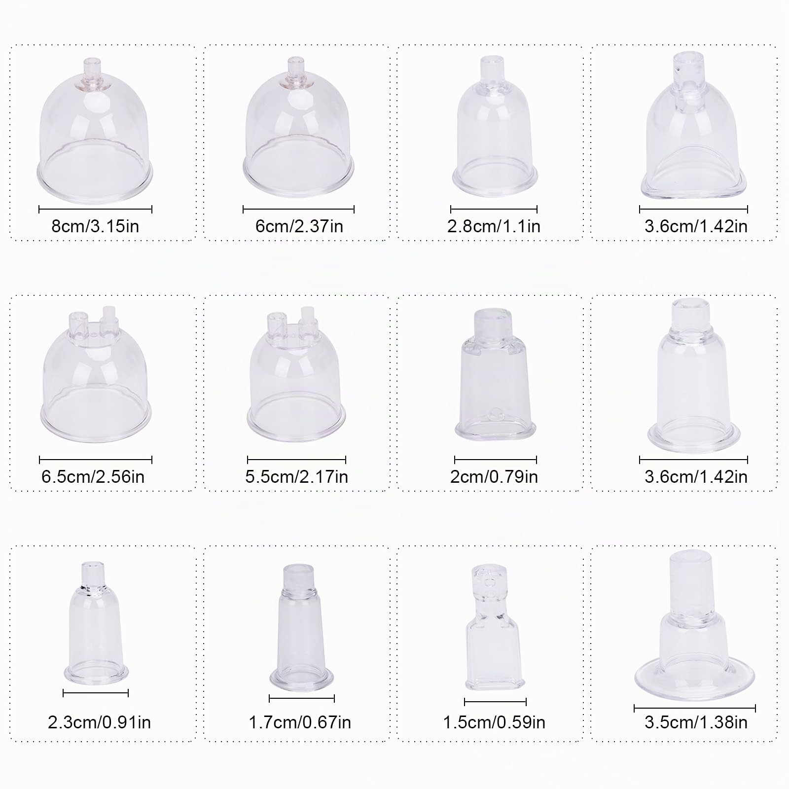 Meifuly Vakuum Schröpftherapie-Sets mit 30 Tassen und 3 Pumpen, einstellbarer Saugkraft und 6 Modi Vakuumtherapiegeräte