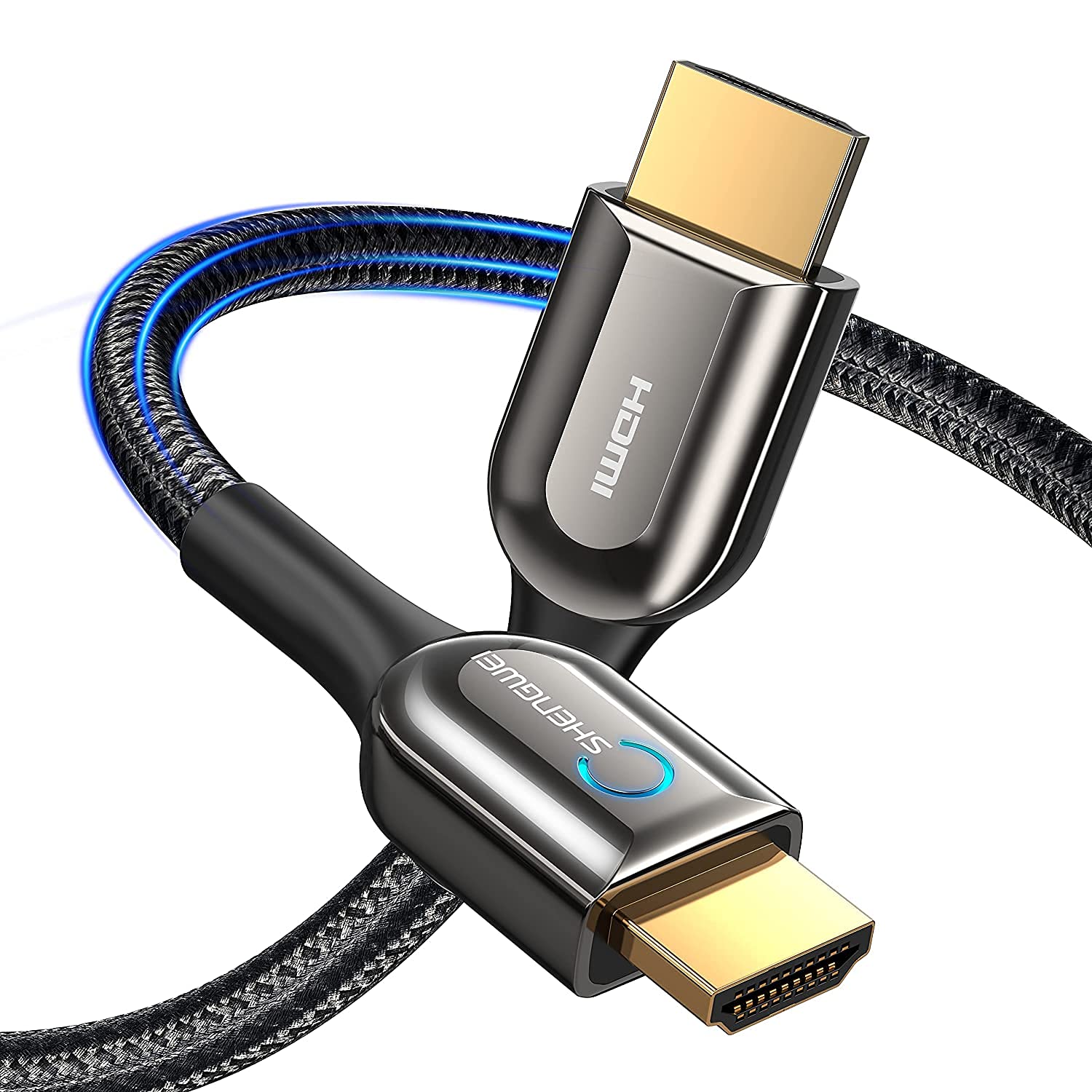 HDMI 2.1 Cable 8K@60Hz 48Gbps 3ft/1M, SHENGWEI Ultra High Speed HDMI Cable with HDR, HDCP 2.2&2.3, eARC, 3D, 4K@120Hz 1080P, Compatible with PS5/PS4/Xbox One/ROKU/Apple TV/Samsung QLED TV
