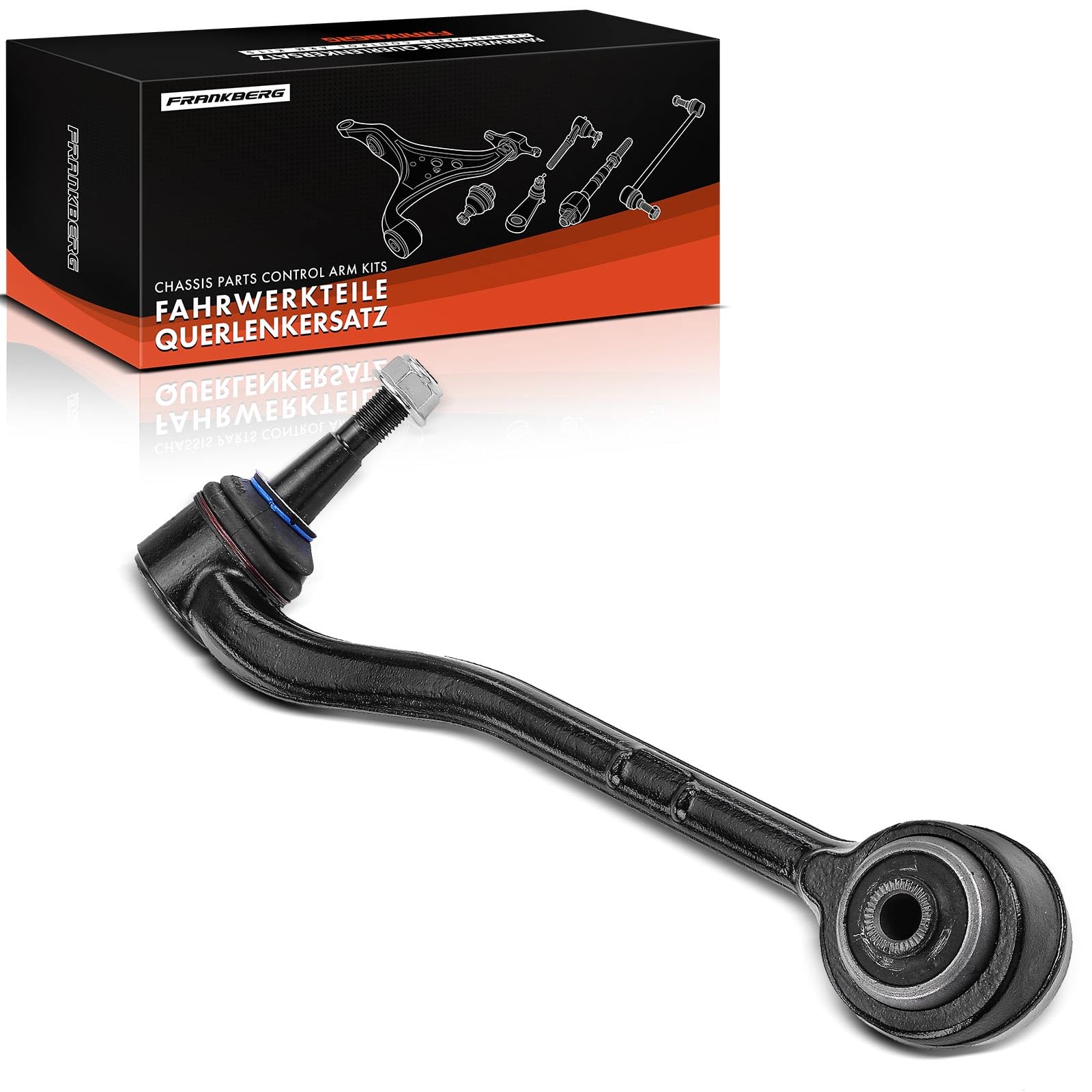 Frankberg Bras de suspension, suspension de roue, essieu avant, arrière | 31126787670, essieu avant, droite, arrière, ci-dessous, 31126760276; Compatible avec: X5 E53