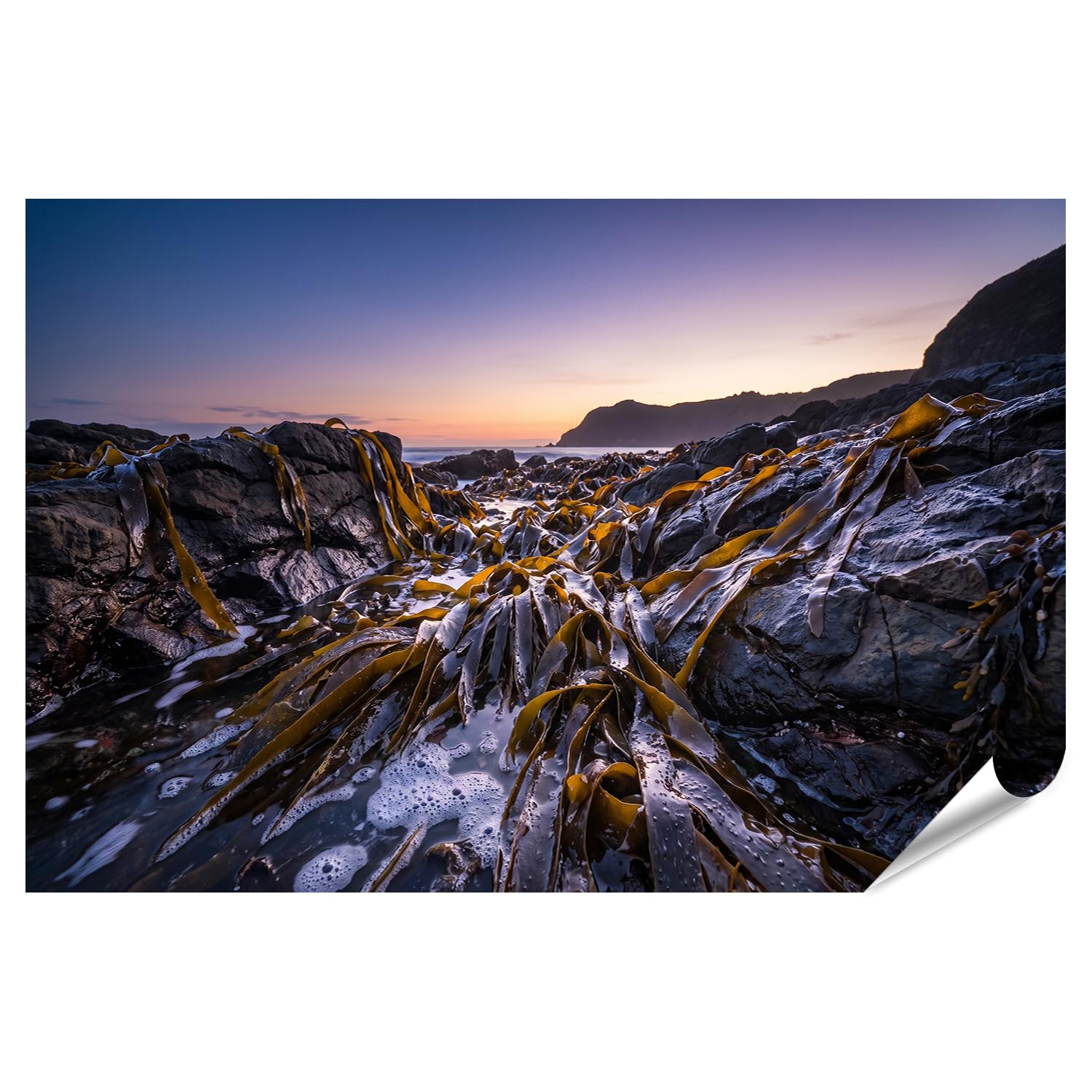 islandburner Póster premium fascinante paisaje costero mural salón para amantes de la naturaleza - gran formato