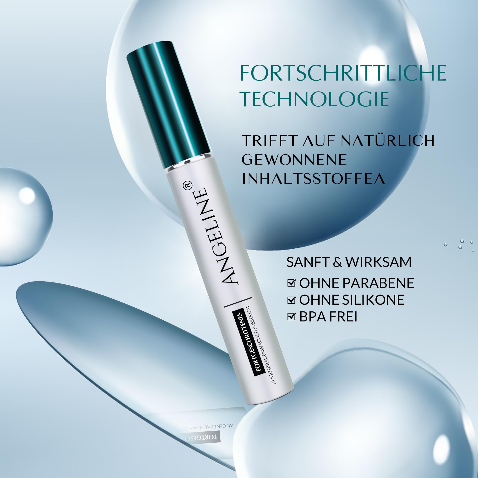 Siero per sopracciglia senza ormoni, siero per sopracciglia più lunghe, ciglia e sopracciglia più folte, crescita rapida delle sopracciglia, 5 ml (5 ml)