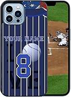Vista 1 de Personalized Name Number Custom Baseball/Softball Jersey America Flag Design Rubber Cover Phone Case for Samsung Galaxy A53