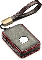 Vista 7 de Vitodeco Funda de cuero genuino para llavero compatible con Volvo XC40, XC60, XC90, S90, S60, V60, V90 2019-2024 (4 botones, moca)