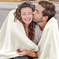 Vista 64 de BEDELITE Fleece Blanket White Throw Blanket for Couch & Bed, Luxury Plush Cozy Fuzzy Blanket 50" x 60", Super Soft Warm Lightweight Throw Blanket