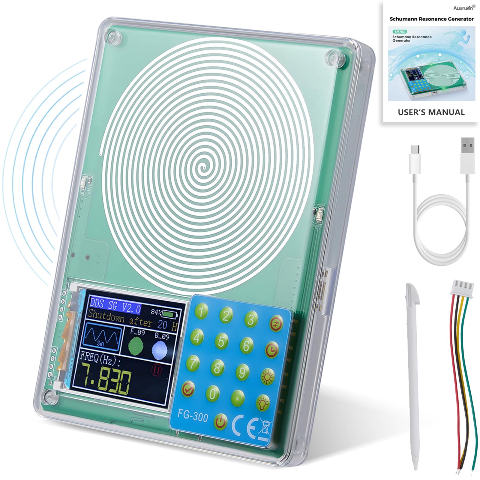 Generador de resonancia Schumann Schumann 7,83 Hz Ultra baja frecuencia generador para la curación Frecuencia 0,001 Hz a 200 kHz ajustable Schumann generador de resonancia de onda sinusoidal