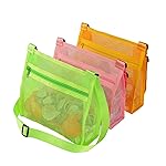MUYIZI Shell Bags for Beach - Mesh Shell Collecting Bags for Kids, Picking Up Shells