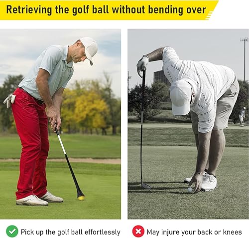 Miniatura 7 de Recuperador de pelotas de golf, 4 piezas de ventosa para agarre de putter, herramienta de recogida duradera para el extremo del putter