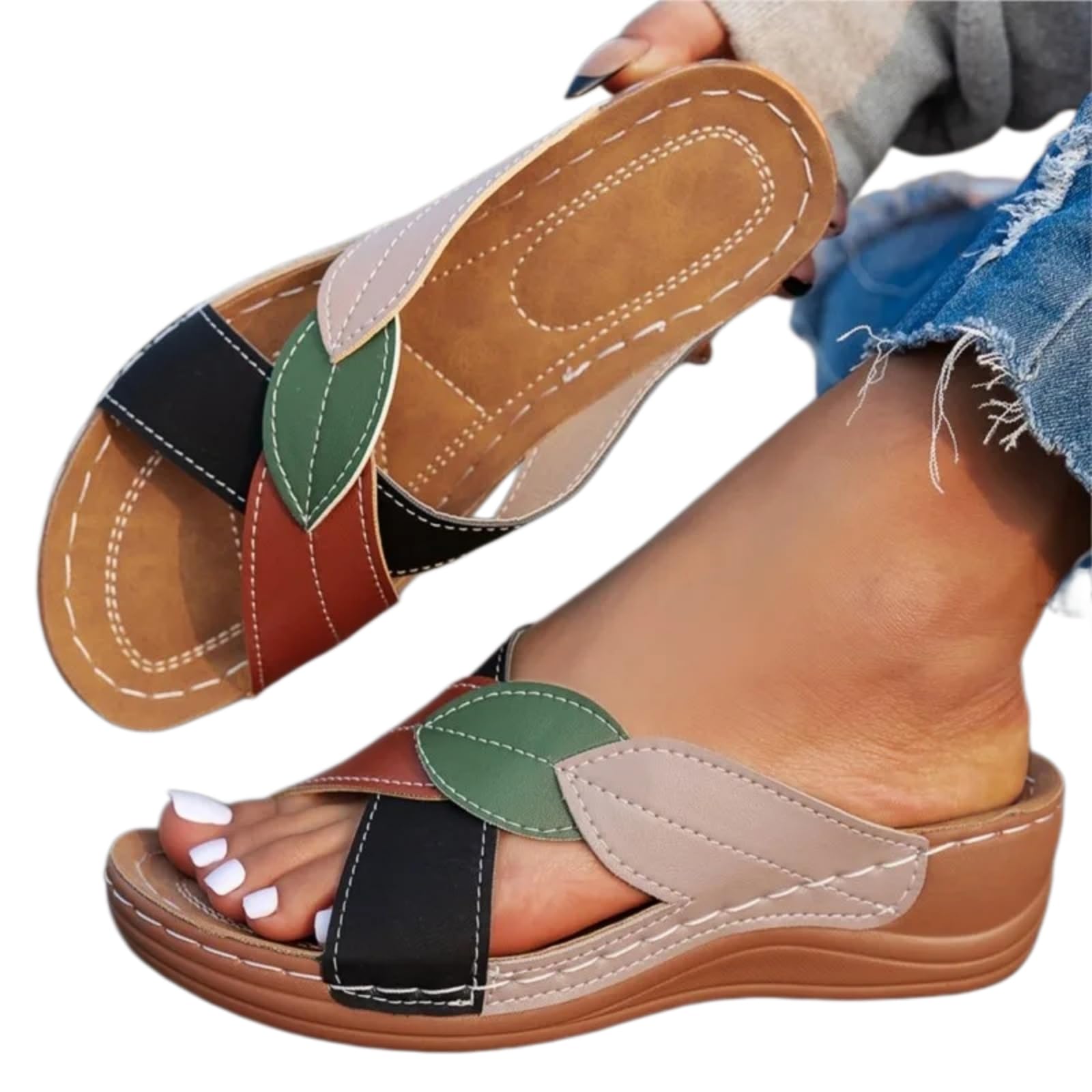 Sandales femme couleur bloc pour en finir avec les pieds serrés en été