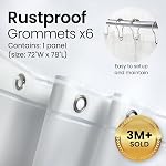 LiBa PEVA 8G Linge de douche de salle de bains, 72" W x 78" H Effacer 8G Linge de douche résistant à la rouille Liner de douche non toxique, rideau de douche en plastique imperméable, grommets antirouille, aimants pondérés, accessoires de salle de bains