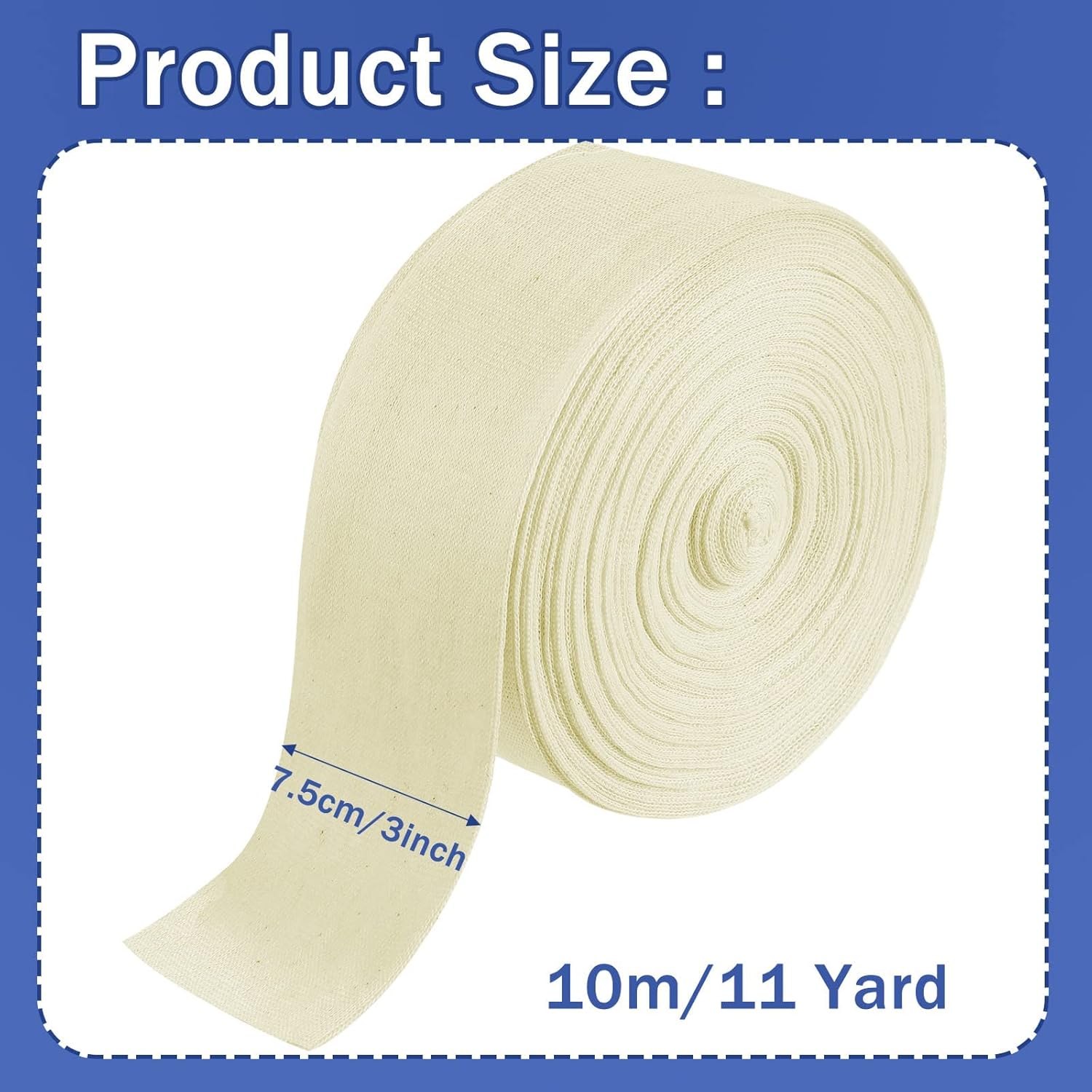 Economy Cotton Stockinette Tubular Bandage Comfortable Arm Leg Knee PreWrap for Pre-Splinting or Casting Fabrication Tubular Arm Stocking Elastic Tube Bandage(2.95 Inch x 11 Yard) : Health & Household
