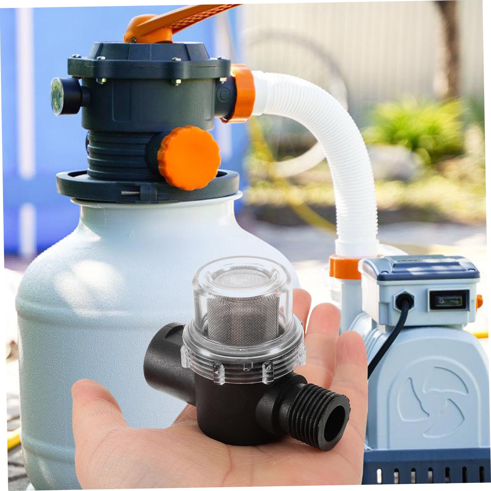 Ansaugfilter zu Wasserpumpe mit Edelstahlfilter und 50 Mesh für Wohnmobil Verlängert Lebensdauer der Wasserpumpe Geeignet für Camper und Wohnwagen