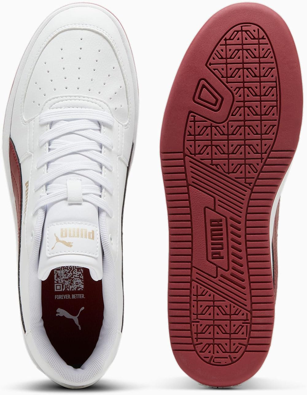 Puma - Mens Caven 2.0 Shoes, Color White/Intense Red/Gold, Size: 8.5 M US - Image 2