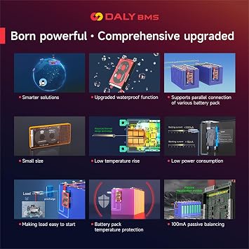 BMS Li ion 3S 12V 100A Lithium Battery Management System Protection Circuit PCB Board for Lithium Ion Battery 3.7V,with Bluetooth Module