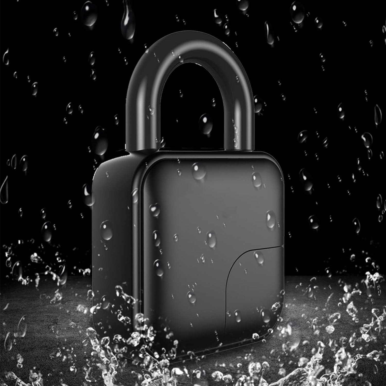 JEOZBM Fingerprint Padlock, Waterproof Fingerprint Padlock, Quick Unlock Anti-Theft Fingerprint Padlock for Outdoor, School, Lockers, Fence Door, Gate, Cabinets