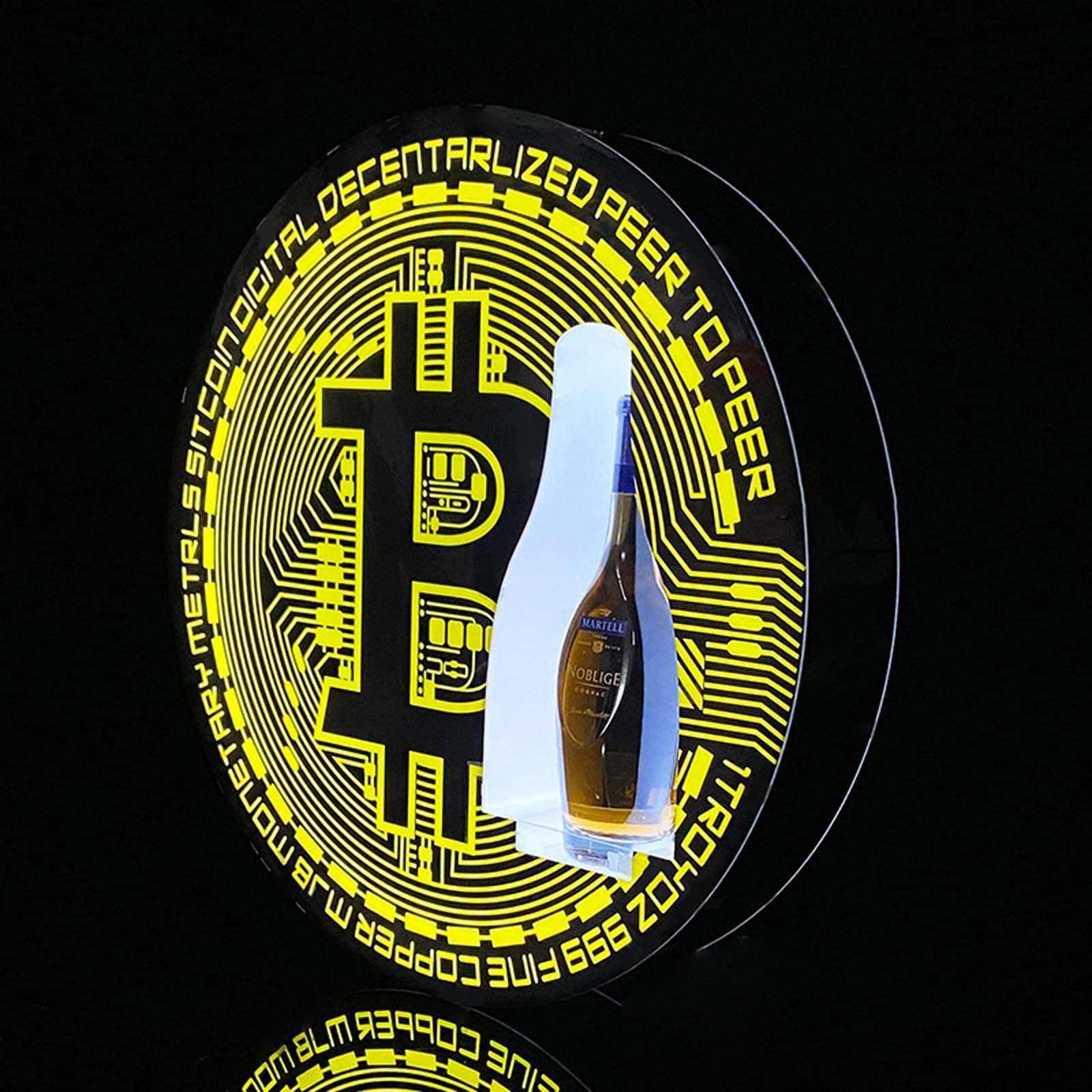 NIVOK Bar Liquor Bottle Display LED Champagne Bottle Holder Wine Rack LED  Champagne Bottle Holder Bar/Hotel/Night Club/Villa/Private Party Bitcoin  Bottle Holder R : Amazon.de: Home & Kitchen