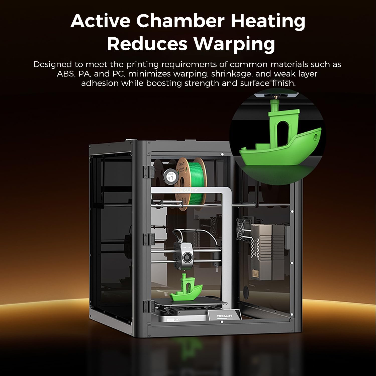Creality Chauffage de pièce de construction pour imprimante 3D, jusqu'à 70