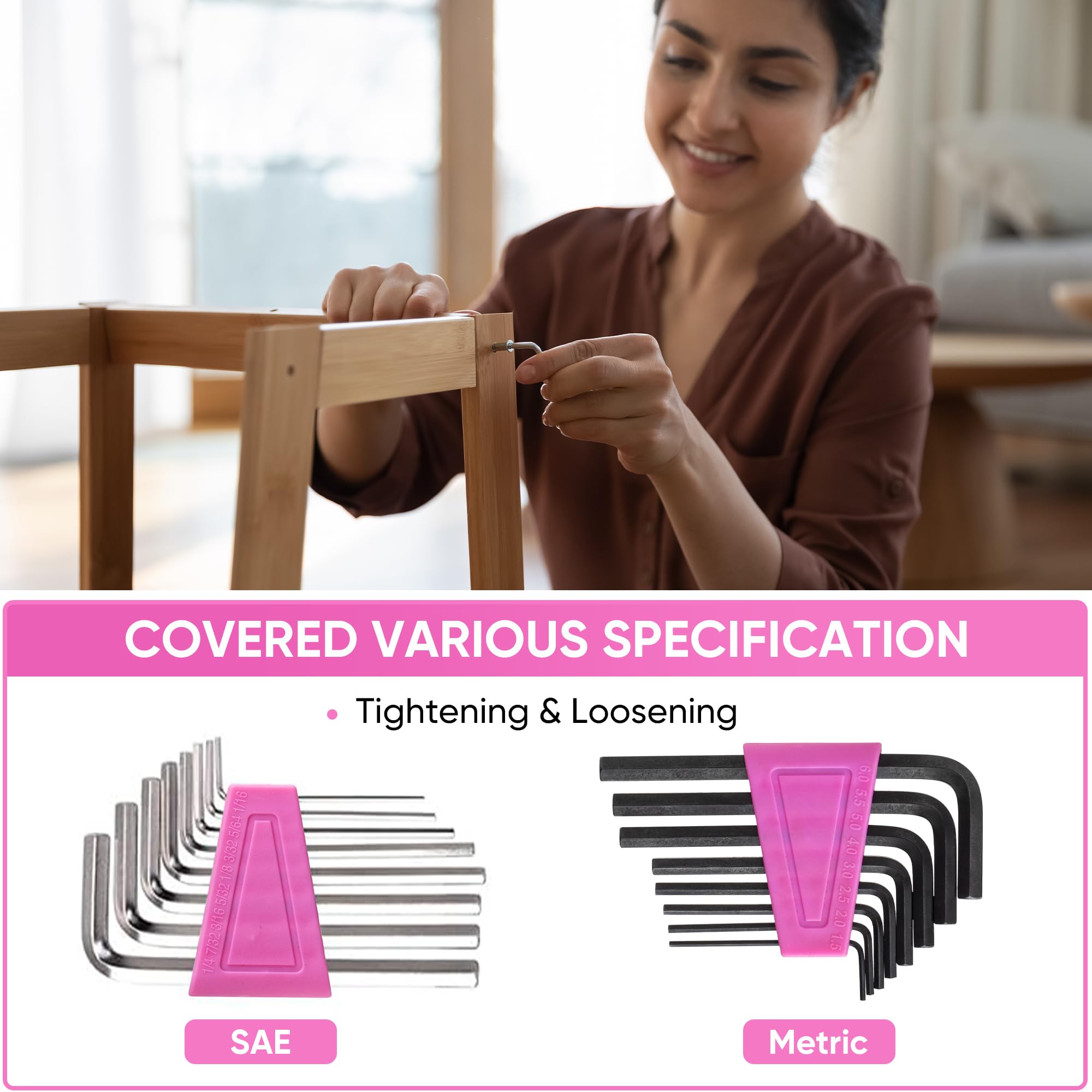 SHALL Kit di attrezzi rosa da 166 pezzi per la casa, cassetta degli attrezzi rosa con set di attrezzi per fai da te e kit di attrezzi per auto, regalo ideale per donne, ragazze e tuttofare a casa
