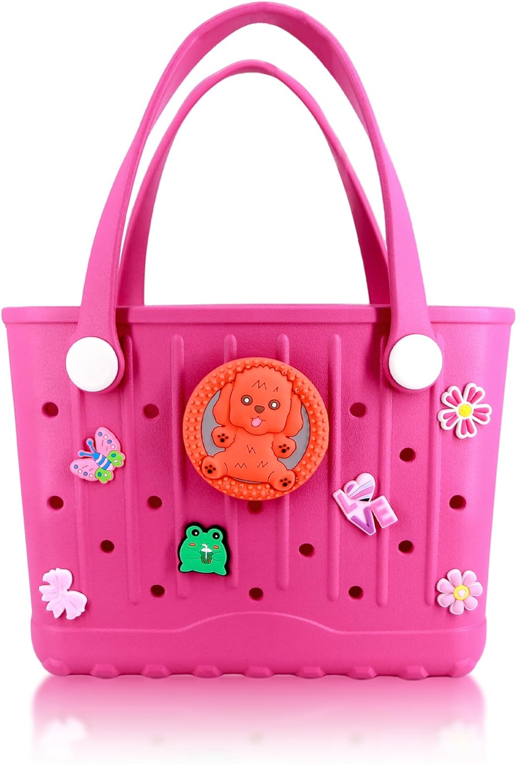 Small Rubber Tote Bag Waterproof Rubber Beach Bag with Charms Lightweight Travel Handbag for Beach,Pool,Work,Sport | Rubber Beach Bag