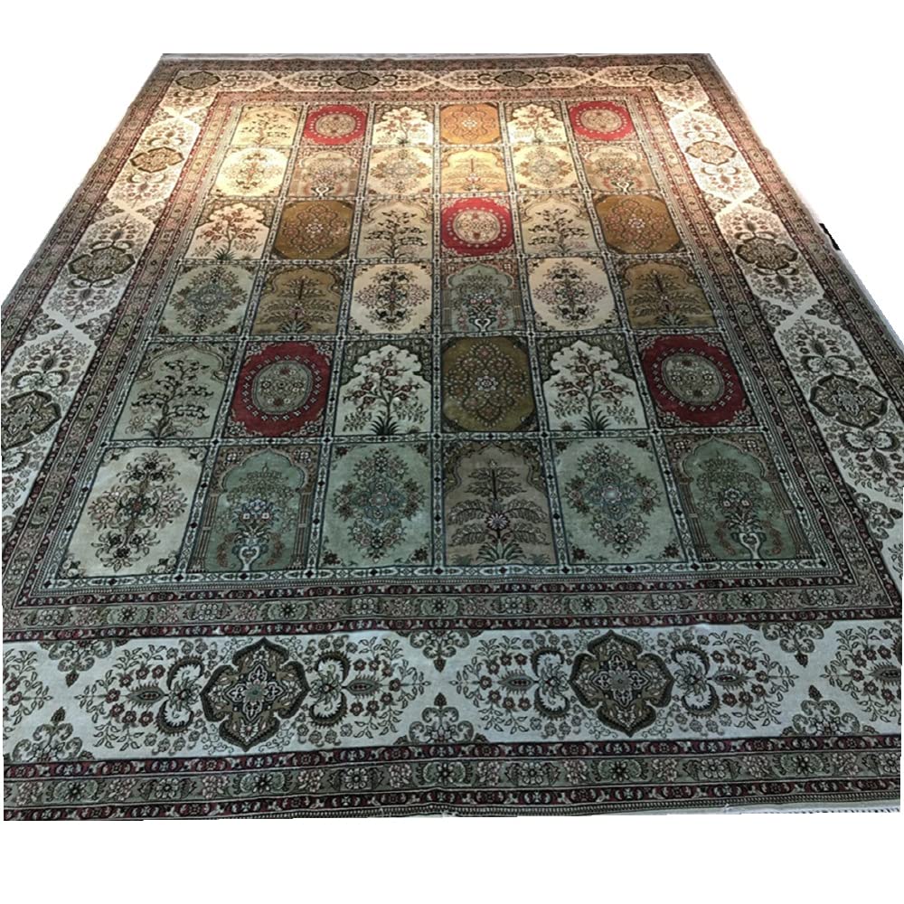 YAMEI Legend Design Art Pattern 8 ftx 10 ft Handmade Silk Carpet