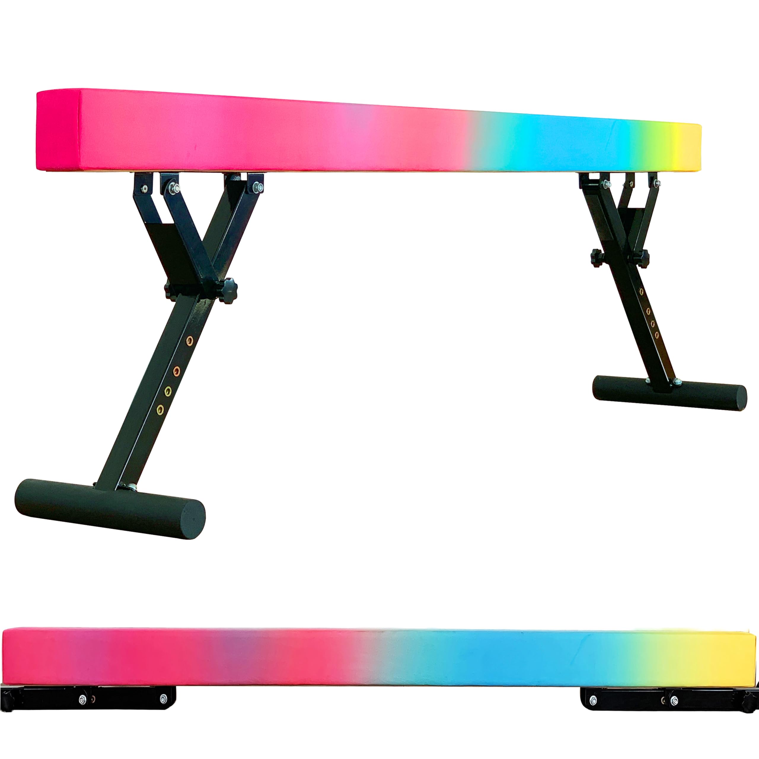 MARFULA Extra Stability Wood Folding Balance Beam Gymnastics Floor Beam for Kids/Adults Home Use