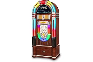 Crosley Radio Jukebox with Bluetooth Receiver, AM/FM Radio, and CD Player - Walnut