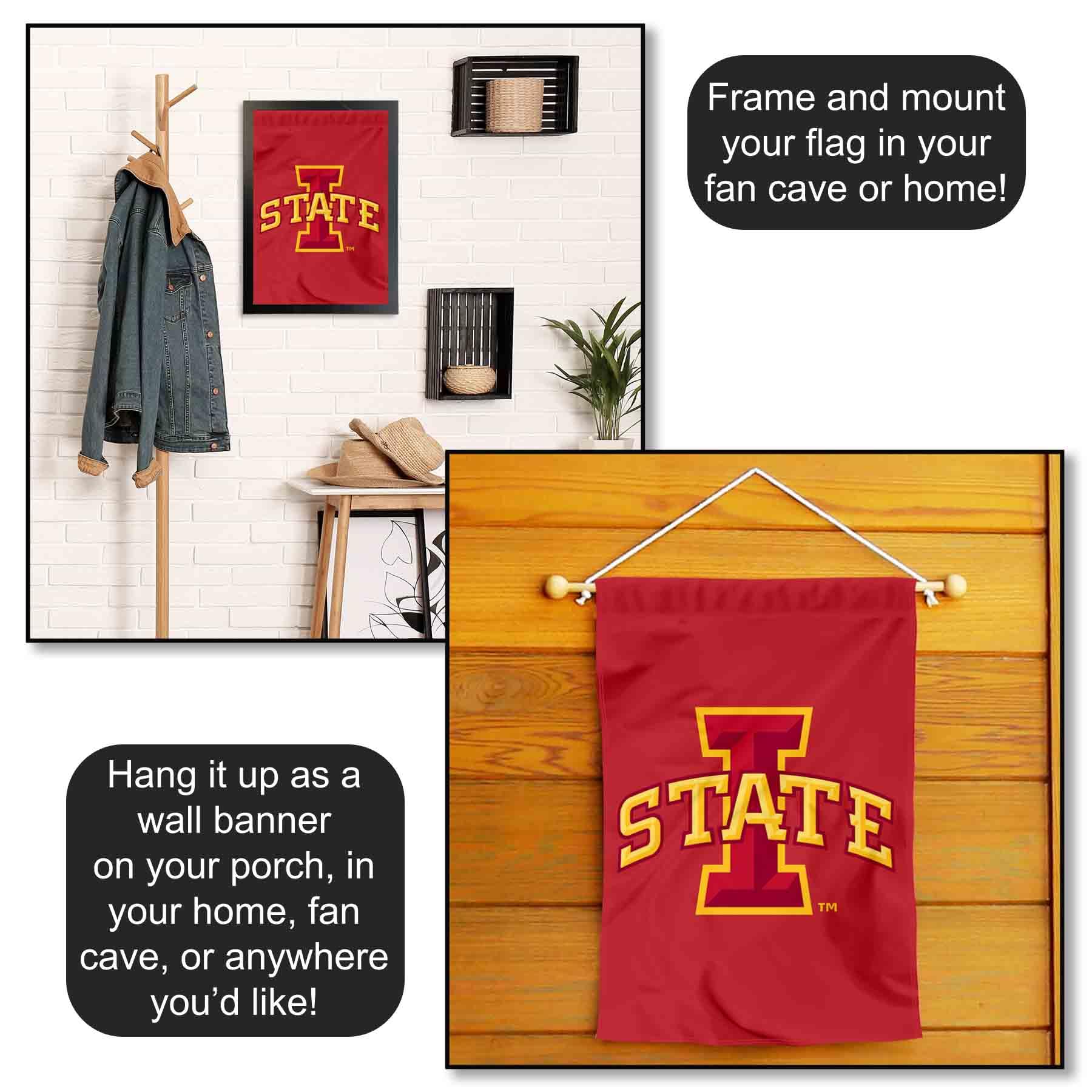 Iowa State Cyclones Garden Flag - Double-Sided Polyester Banner (Design B) - View #5