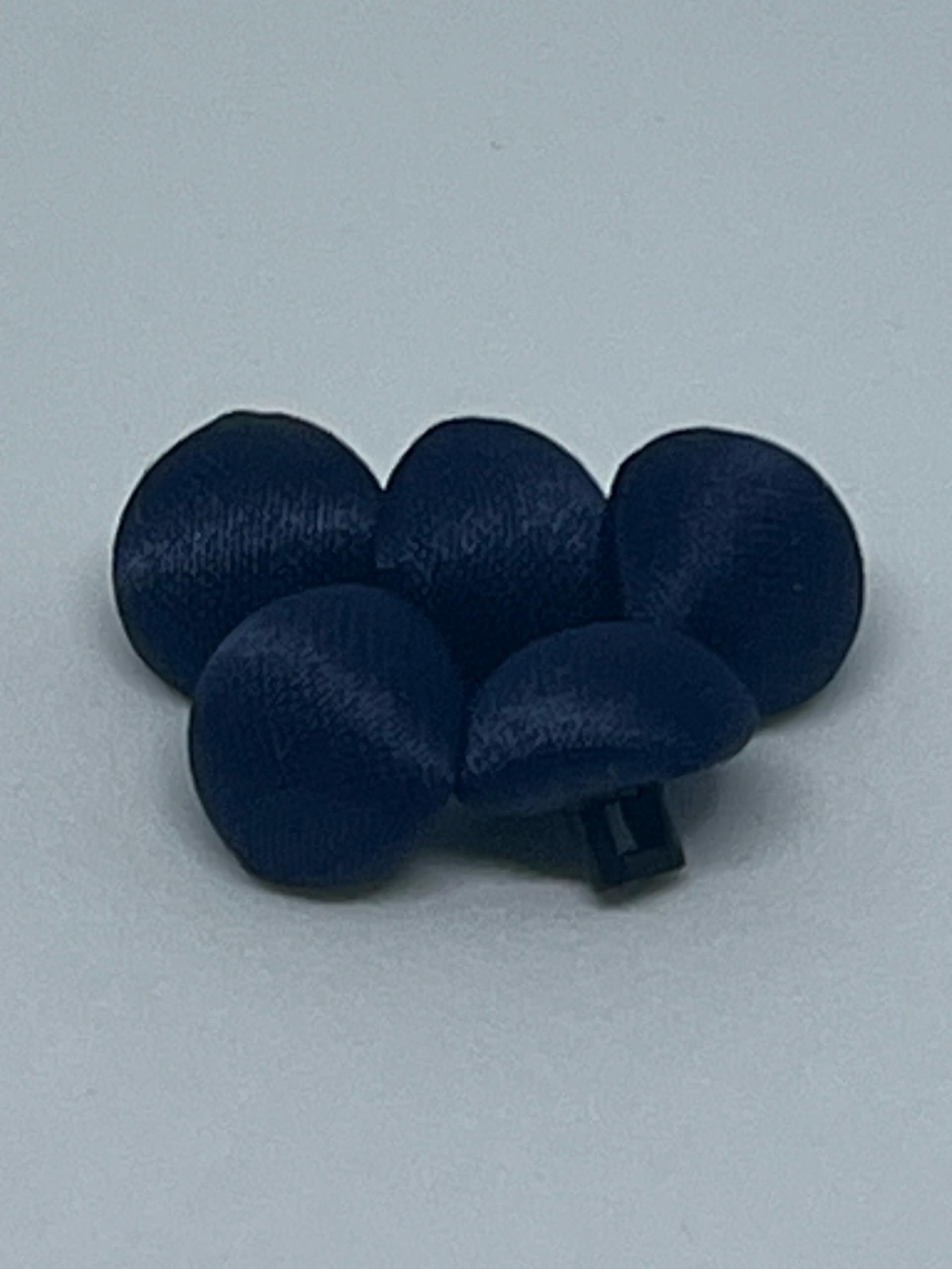 5pcs Bridal Navy Blue Shiny Matte Satin Covered Mushroom Buttons ElfDecor (Shiny, 11mm/18'')