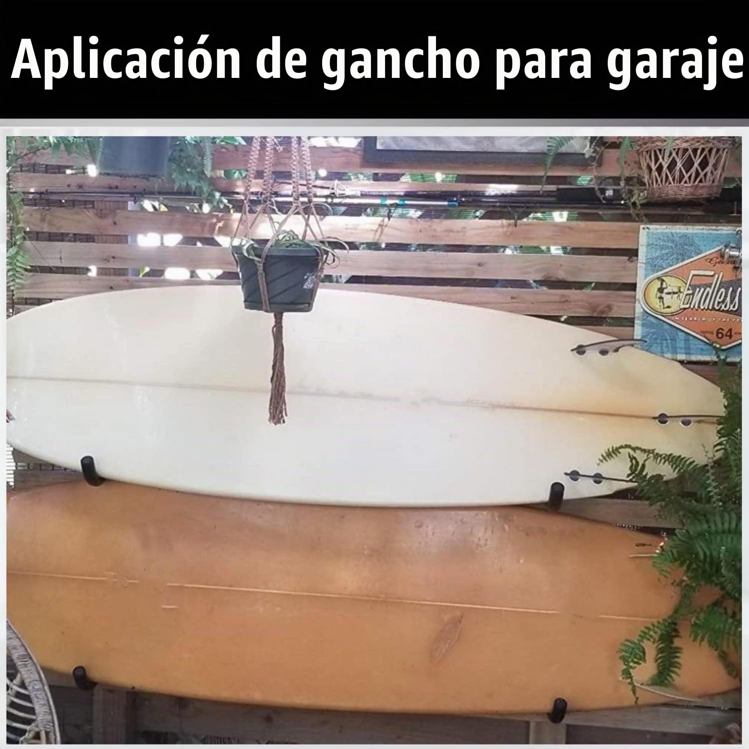 Paquete de 8 ganchos de escalera 25 cm de almacenamiento en garaje gancho utilitario organizador de almacenamiento montado en la pared de alta silla colgante bicicleta herramienta