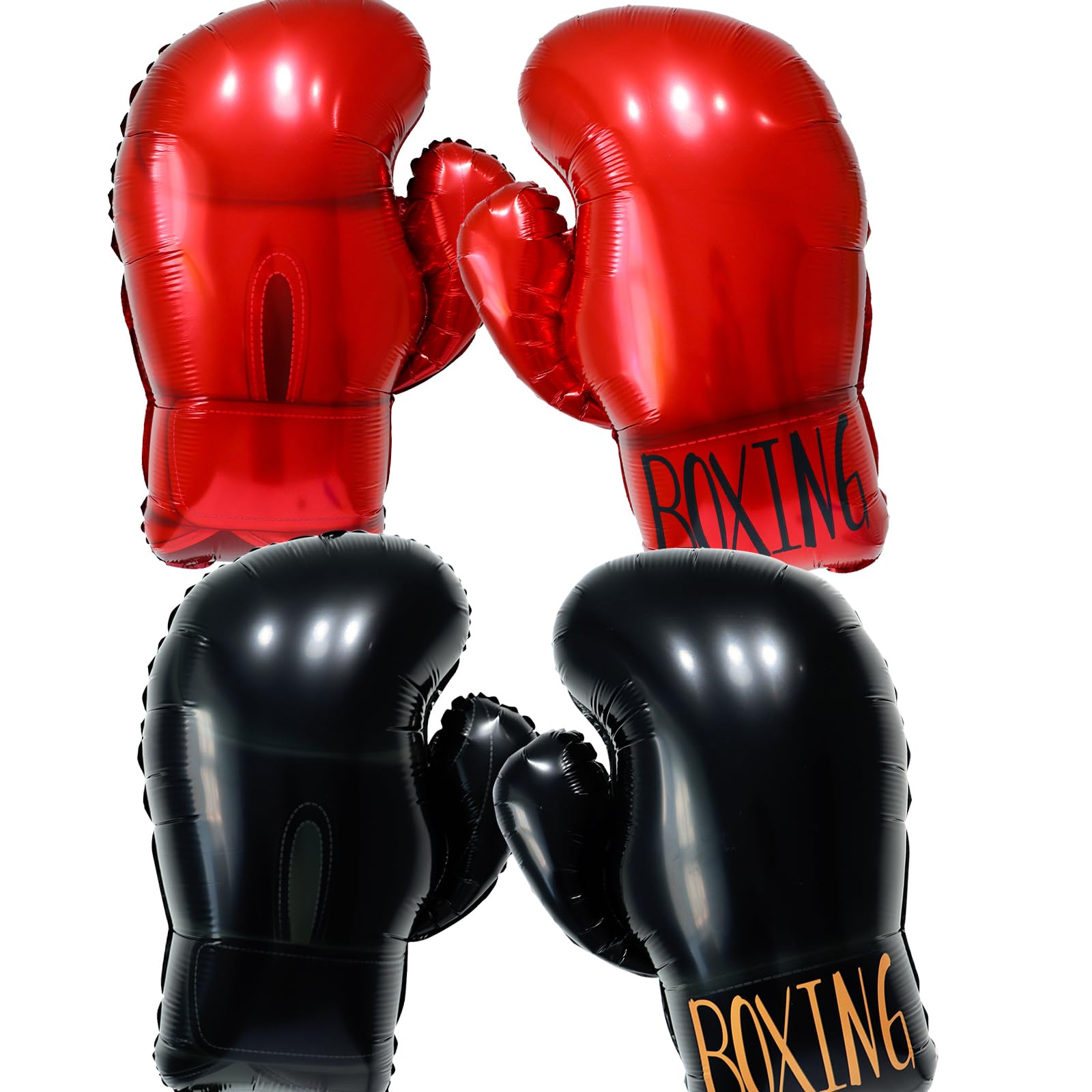 Boxing birthday party decorations?red black boxing gloves foil balloons,wrestling party supplies boxer balloons for boys men birthday party/fight night club party decor
