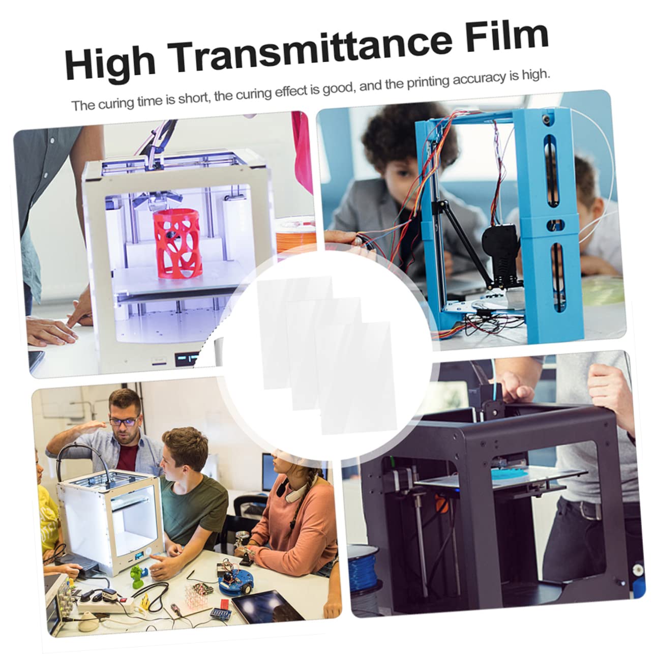 Mobestech 18 Hojas Película De Impresión 3d Suministros Para Impresoras 3d Película De Alta Transmitancia Película De Liberación De Impresión Fep Película De Alta Permeabilidad Impresora 3d