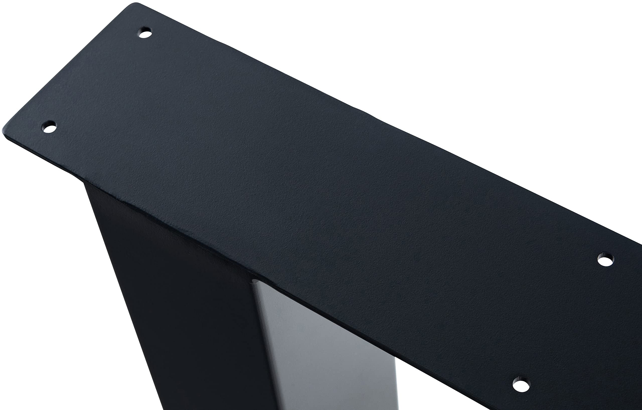 CLP Lot De 2 Pieds en Acier Poudré Harry I Pieds Style Industriel pour Construction De Table I Pieds De Table pour DIY, Couleur:Noir