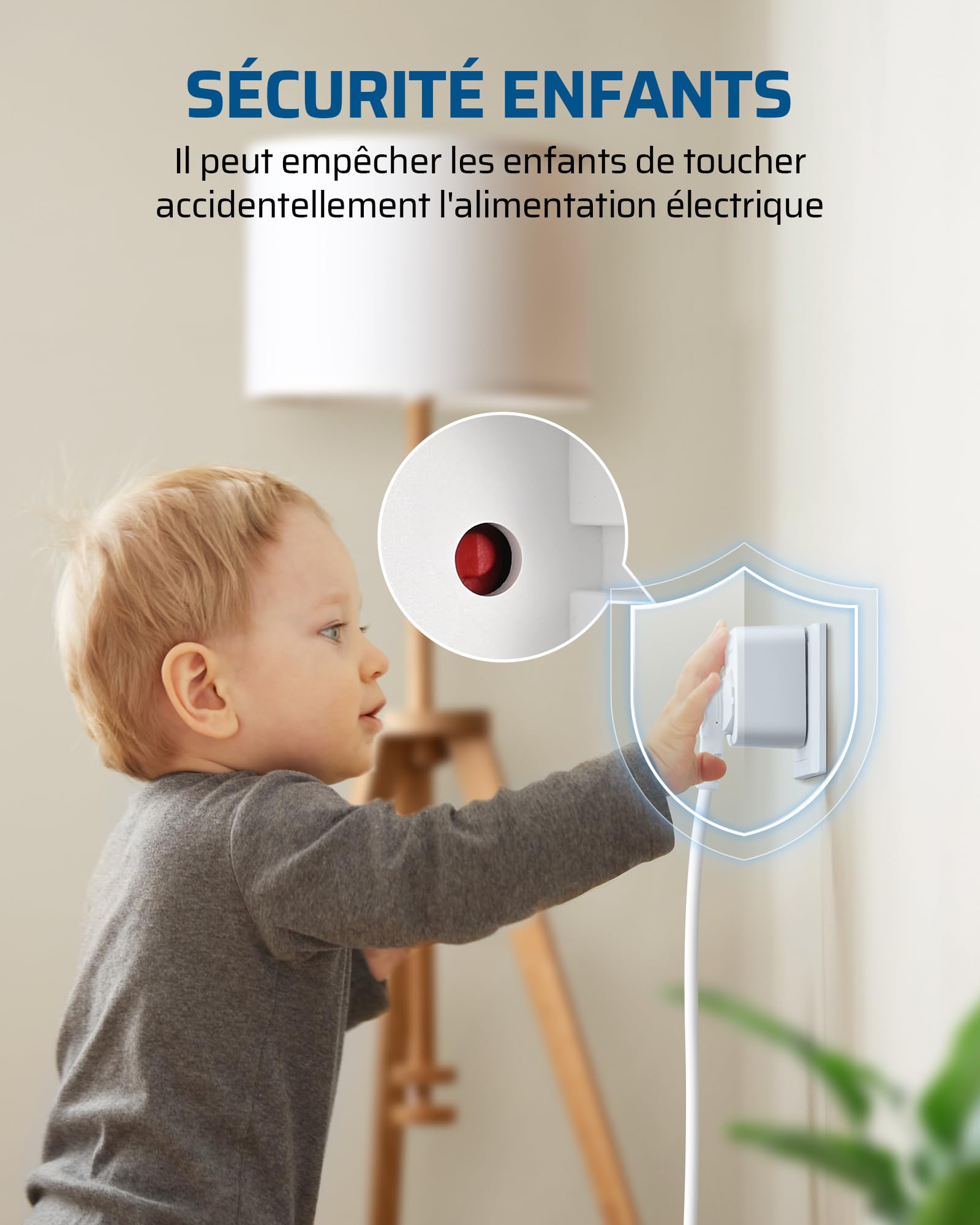 DEWENWILS Prises Sans Fil avec 2 Télécommandes, 10A 2300W, 5 Prises | Sans Câble Requis, Interrupteur Lumière Extensible pour Décoration de Fêtes, Portée 30 m, Préprogrammé, Blanc
