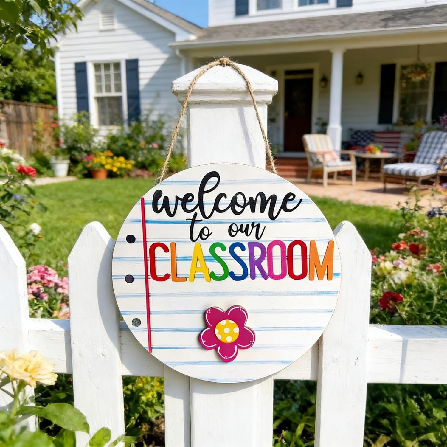 Welcome to Our Classroom Front Door Decoration Sign, Seasonal Door Sign image 4