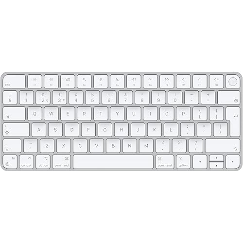 Apple Magic Keyboard with Touch ID: Wireless, Bluetooth, Rechargeable. Works with Mac Computers with Apple Silicon; British English - White Keys