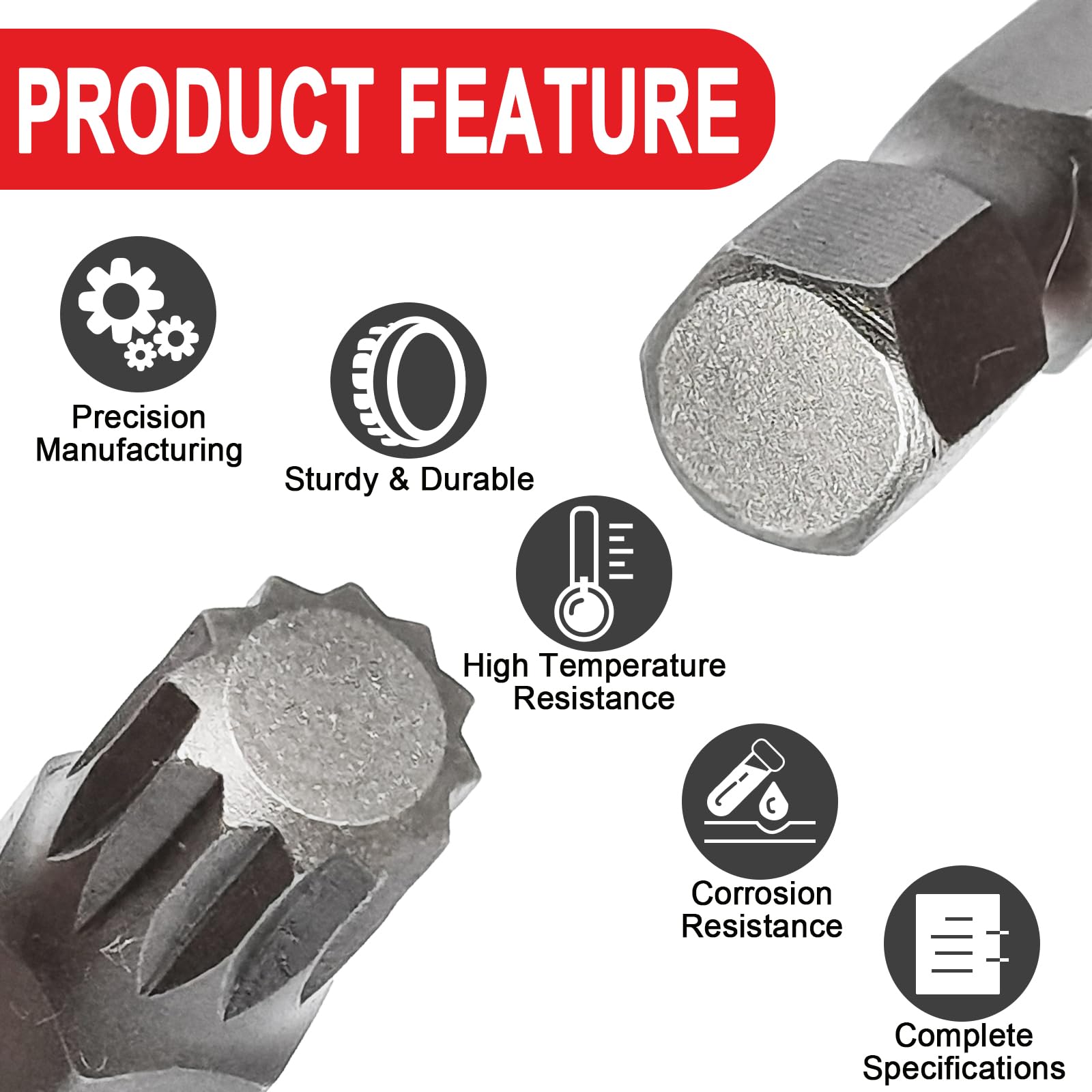 オム助 1pcs M12 Triple Square Spline Bit Socket For Electric And