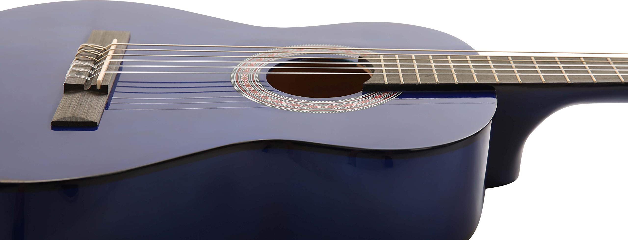Guitare acoustique 3/4 de taille (36 'pouce) Cordes en nylon pour guitare Lot Bleu