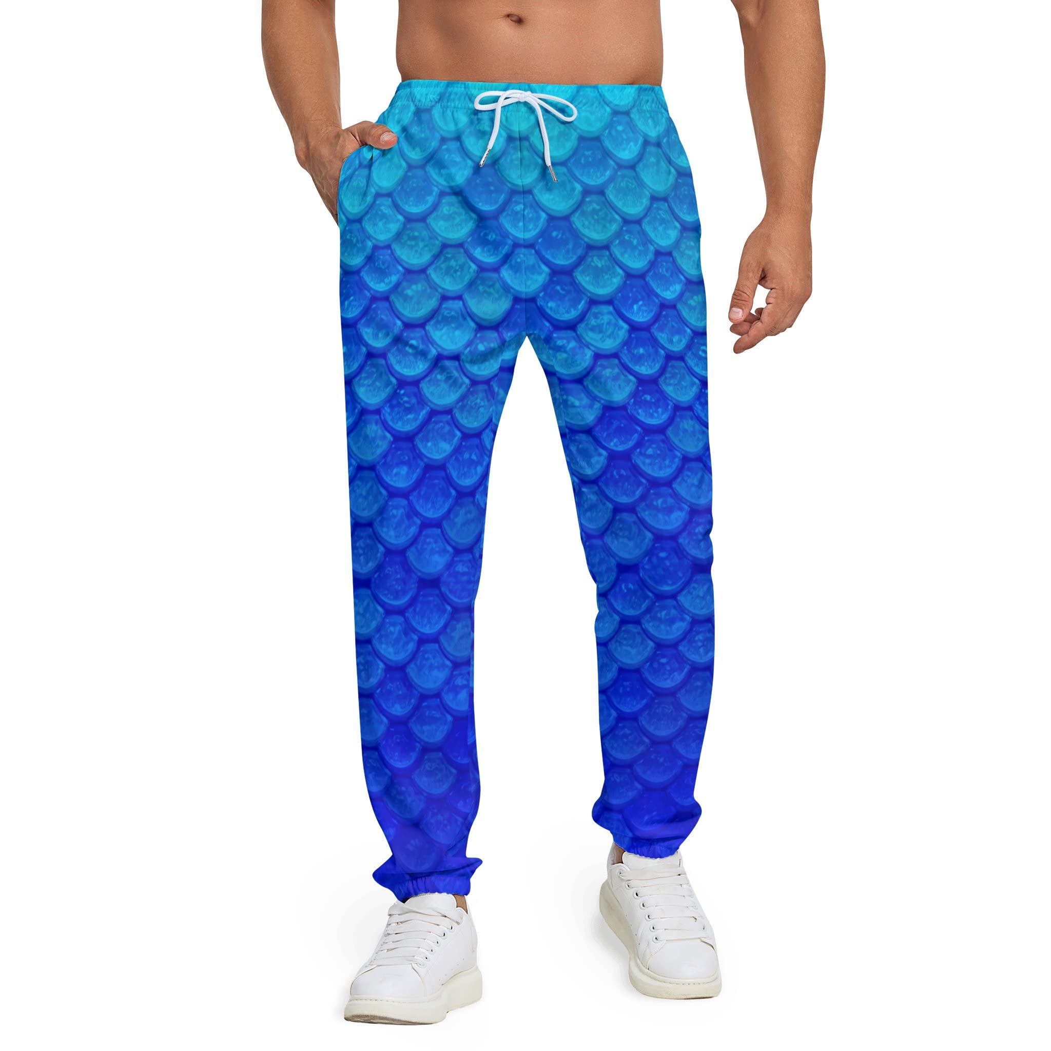 INZVKJLU Sweatpants for Men Joggers Pant 3D Printed Sports Pants Workout Pants with 2 Side Pockets