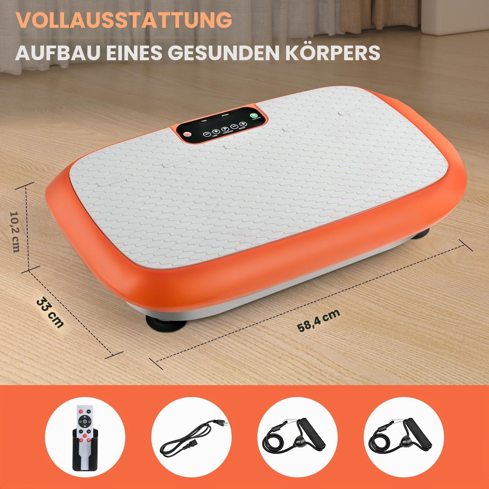 Vibrationsplatten-Trainingsgerät für Gewichtsverlust, Fitnessgeräte, Vibrationsplatte Plattform für Heim-Fitness, Lymphdrainage, Schütteln, Ganzkörper-Shaker, 99 einstellbare Geschwindigkeiten