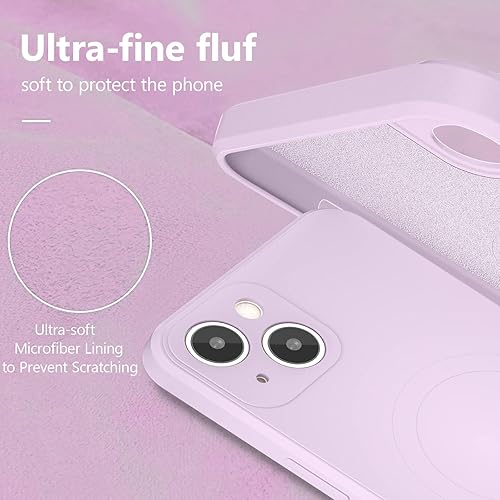 Miniatura 5 de UEEBAI Funda de silicona líquida con carga inalámbrica para iPhone 13 de 6.1 pulgadas, imanes integrados compatibles con MagSafing de carga más