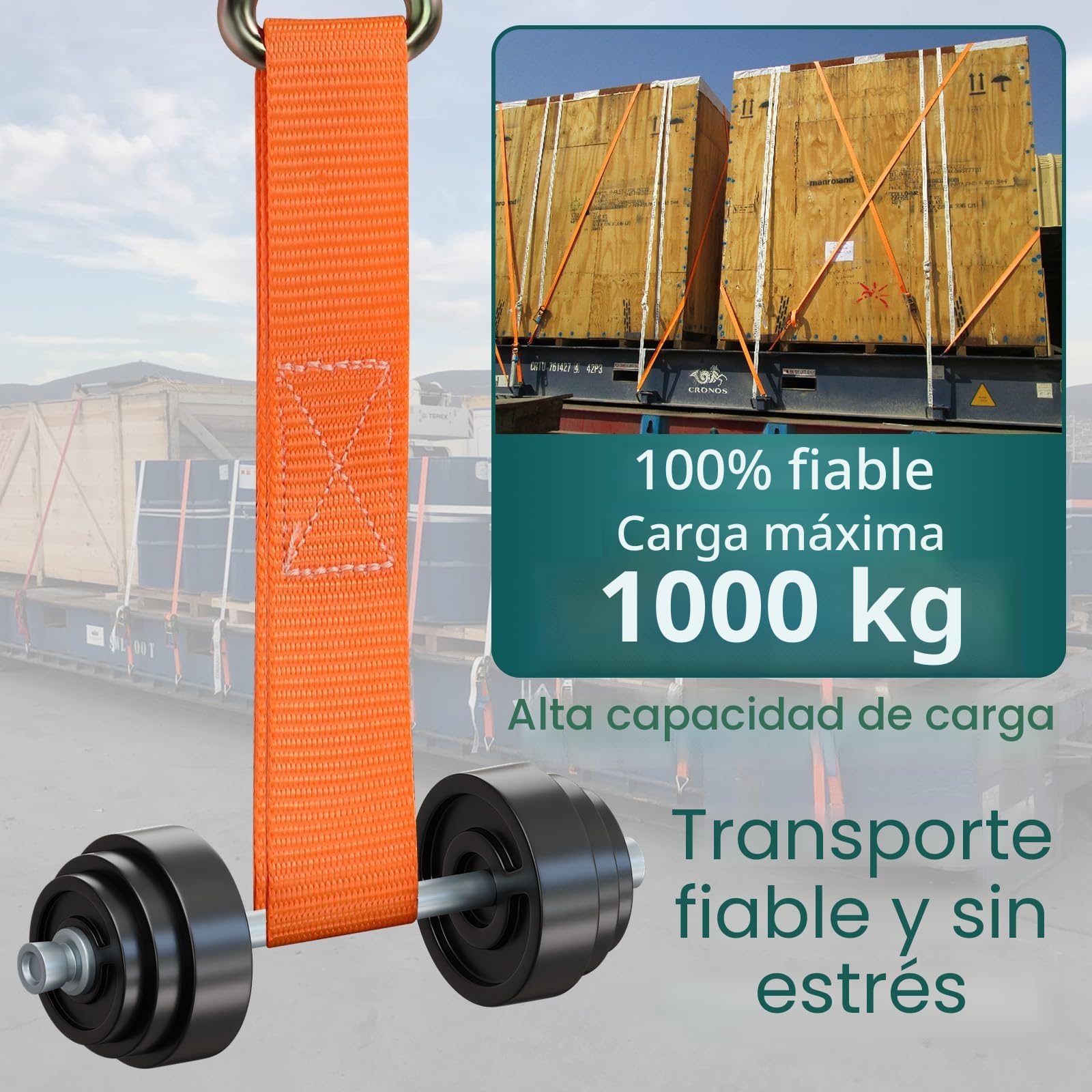 Pavlleen 4 Piezas Correa para Trinquete con Trinquete Tinchas, 4x1000KG Tinchas de Amarre con Trinquete y Gancho, Pueden Transportar hasta 1000 KG, Amarres Muy Fuertes, Adecuados para Cargas Sólidas